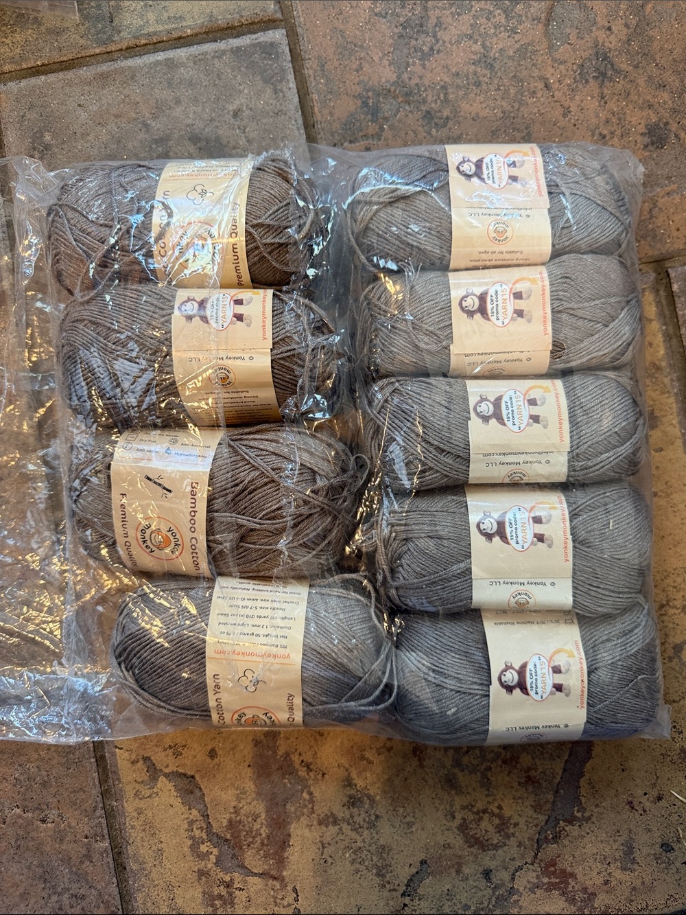 Yonkey Monkey Bamboo Cotton Yarn 9 Pack bundle - Picture 2 of 8